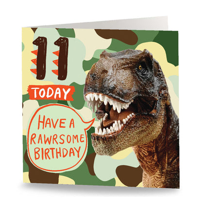 11 Today - Rawrsome Green Camo Card