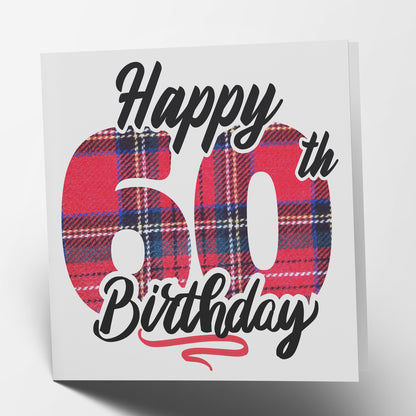 Happy 60th Birthday - Tartan Card