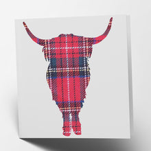 Load image into Gallery viewer, Standing Highland Cow Tartan Card