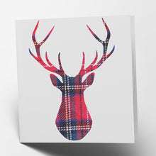 Load image into Gallery viewer, Stag Head Tartan Card