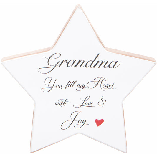 Grandma Star Plaque 16 x 16cm
