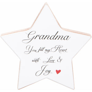 Grandma Star Plaque 16 x 16cm