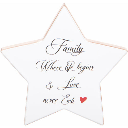 Family Star Plaque 16 x 16cm