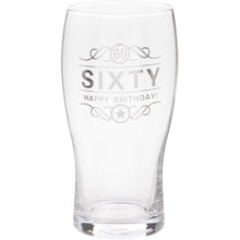 Load image into Gallery viewer, 60th Birthday Beer Glass