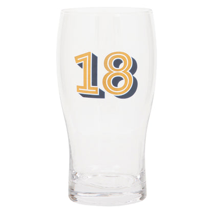 Gold Collection 18th Birthday Beer Glass