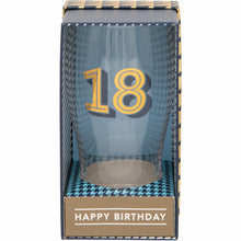 Load image into Gallery viewer, Gold Collection 18th Birthday Beer Glass