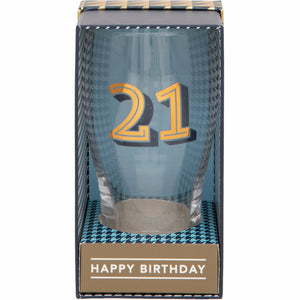Gold Collection 21st Birthday Beer Glass