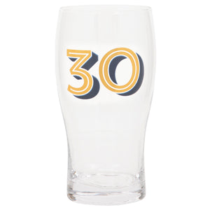 Gold Collection 30th Birthday Beer Glass