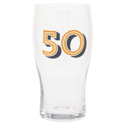 Gold Collection 50th Birthday Beer Glass