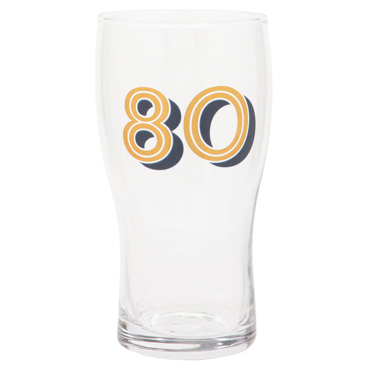 Gold Collection 80th Birthday Beer Glass