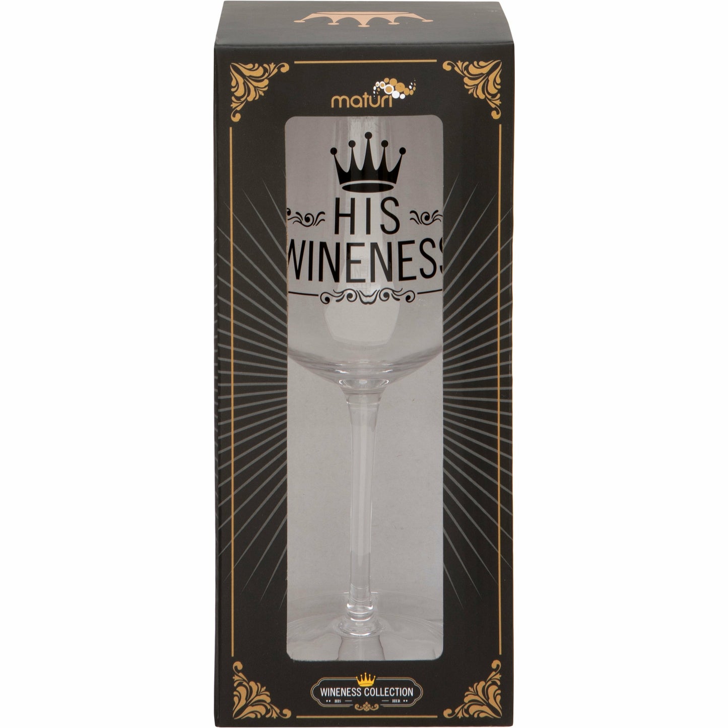 His Wineness Wine Glass
