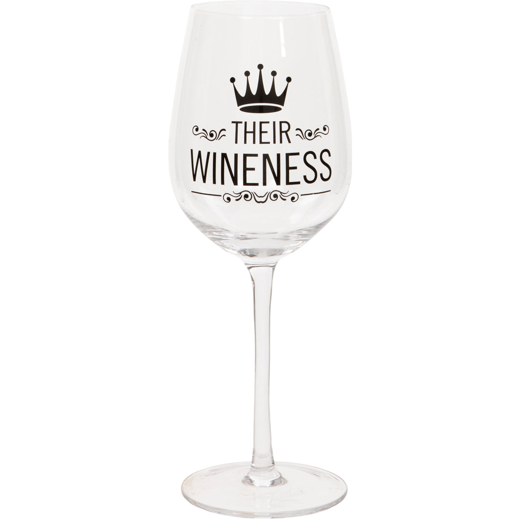 Their Wineness Wine Glass