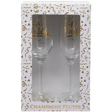 Load image into Gallery viewer, Set of Two &#39;Life&#39;s Bubbly&#39; Champagne Flutes
