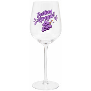 'Feeling Grape' Wine Glass