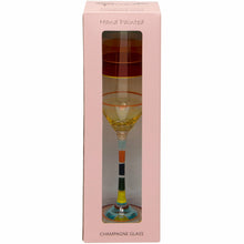 Load image into Gallery viewer, Hand Painted Light Stripe Champagne Flute