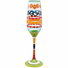 Load image into Gallery viewer, Hand Painted Multi Print Champagne Flute