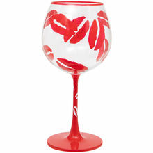 Load image into Gallery viewer, Hand Painted Kiss Gin Glass
