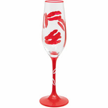 Load image into Gallery viewer, Hand Painted Kiss Champagne Flute