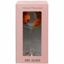 Load image into Gallery viewer, Hand Painted Flowers Gin Glass