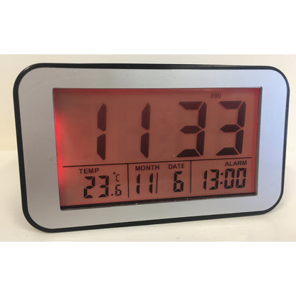 LCD Alarm Clock in Mat Black
