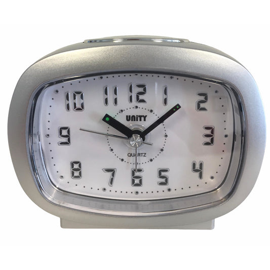 Beep Alarm Clock in Silver