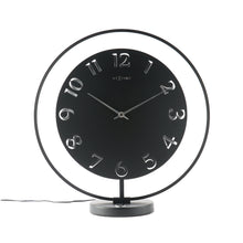 Load image into Gallery viewer, NeXtime - Table clock – 40 x 40.5 cm - Metal - Light unit- Black - &#39;Ting Table&#39;