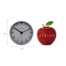 Load image into Gallery viewer, NeXtime - Alarm clock - 9 x 9 x 7.5 cm - Metal - White - &#39;Company Alarm&#39;
