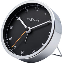 Load image into Gallery viewer, NeXtime - Alarm clock - 9 x 9 x 7.5 cm - Metal - Black - &#39;Company Alarm&#39;