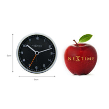 Load image into Gallery viewer, NeXtime - Alarm clock - 9 x 9 x 7.5 cm - Metal - Black - &#39;Company Alarm&#39;
