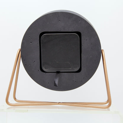 NeXtime - Table clock – 17.5 x 15.5 x 5 cm - Polyresin - Black