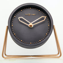 Load image into Gallery viewer, NeXtime - Table clock – 17.5 x 15.5 x 5 cm - Polyresin - Black
