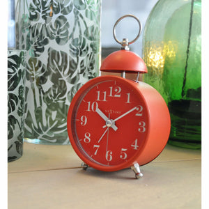 NeXtime - Alarm clock – Ø 16 cm - Metal – Red – Loud Alarm- 'Single Bell'
