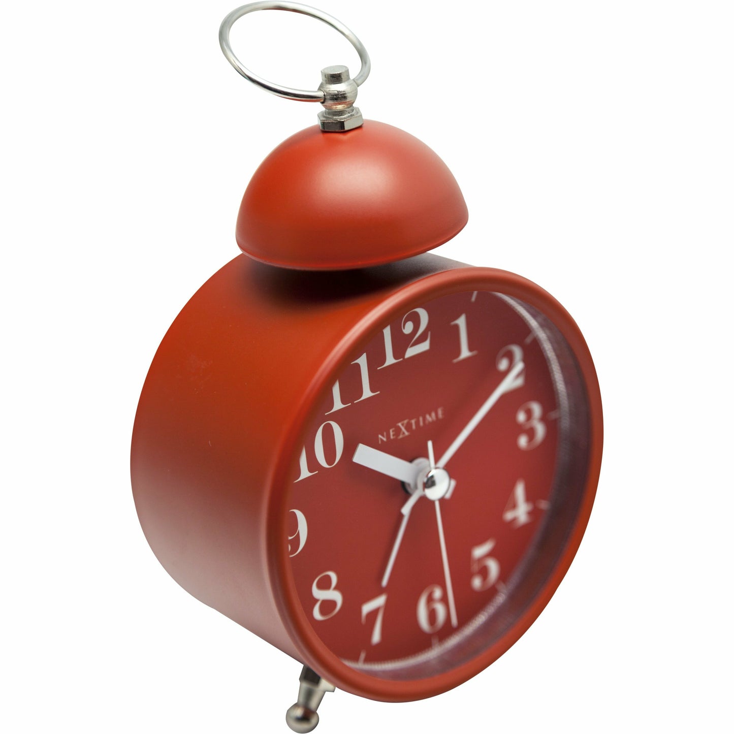 NeXtime - Alarm clock – Ø 16 cm - Metal – Red – Loud Alarm- 'Single Bell'