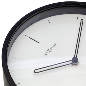 NeXtime- Table clock - 27 x 21 x 6,5 cm - Wood - White - 'Noa Table'