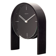 Load image into Gallery viewer, NeXtime- Table clock - 27 x 21 x 6,5 cm - Wood - Black - &#39;Noa Table&#39;