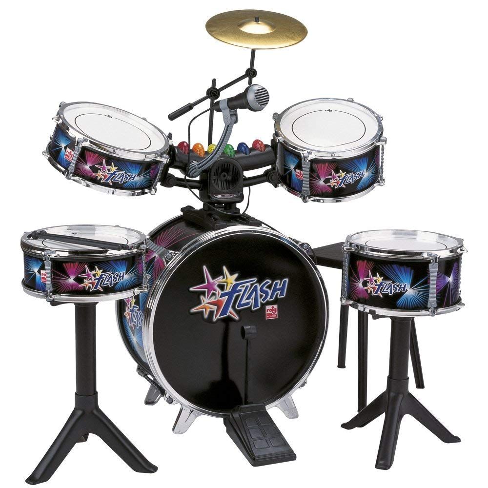 Drum Kit with Lights and Stool
