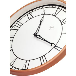 nXt - Wall clock - Ø 30 cm - Plastic - White / Matt Rose - 'Kyle'