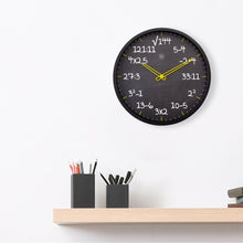 Load image into Gallery viewer, Wall clock 30cm-Silent-Black-Plastic-nXt &quot;Maths&quot;
