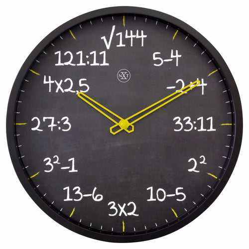 Wall clock 30cm-Silent-Black-Plastic-nXt 