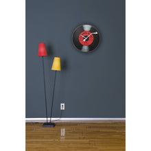 Load image into Gallery viewer, NeXtime - Wall clock- Ø 43 cm- Glass- Black- &#39;Vinyl Tap&#39;
