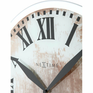 NeXtime - Wall clock – 43 x 4.2 cm - Glass - White - 'Romana'