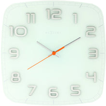 Load image into Gallery viewer, NeXtime - Wall clock - 30 x 30 x 3.5 cm - Glass - White - &#39;Classy Square&#39;