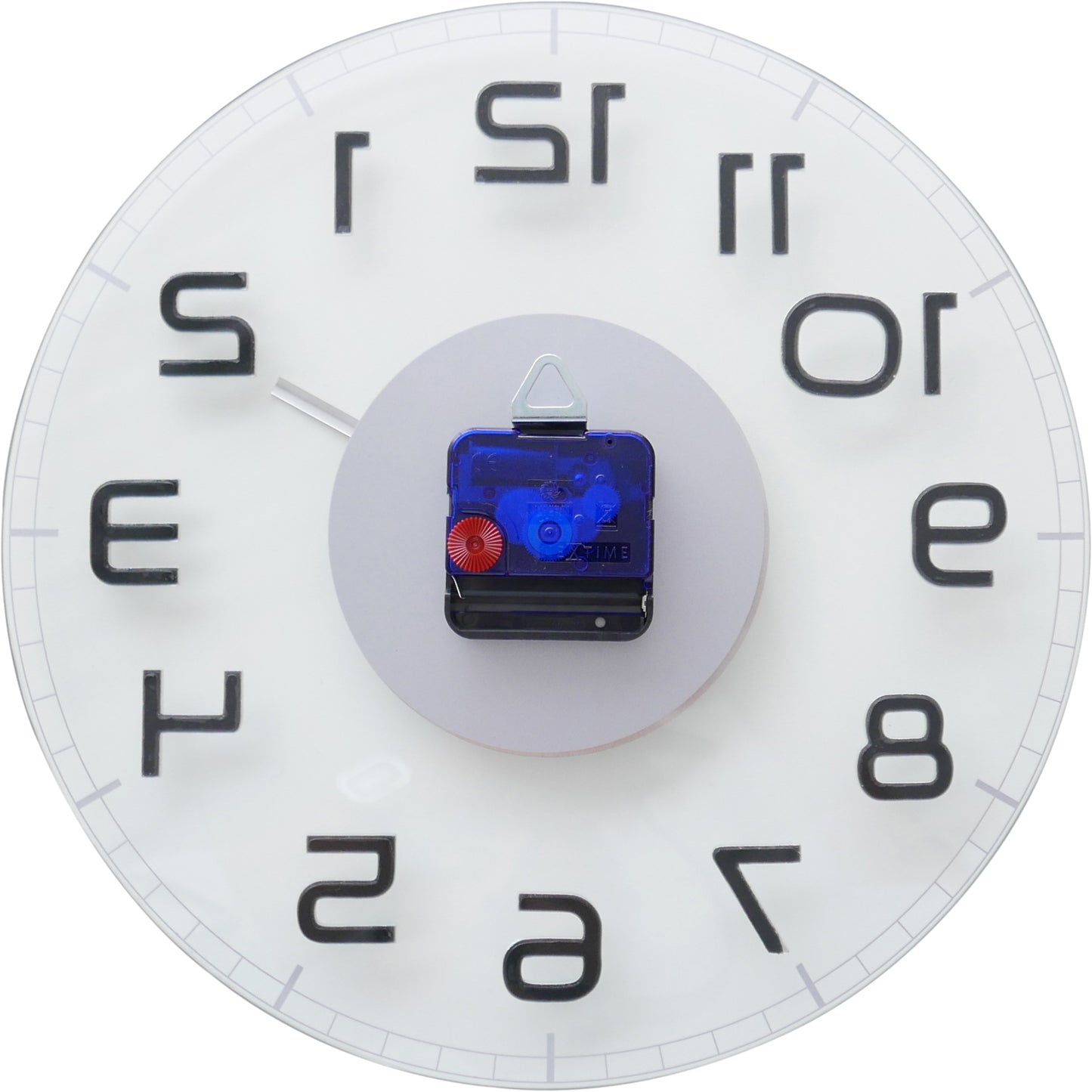 NeXtime - Wall clock – Ø 30 cm - Glass – Transparent – 'Classy Round'