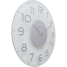 Load image into Gallery viewer, NeXtime - Wall clock – Ø 30 cm - Glass – Transparent – &#39;Classy Round&#39;