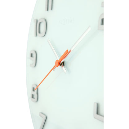 NeXtime - Wall clock -  30 x 3.5 cm - Glass - White - 'Classy Round'