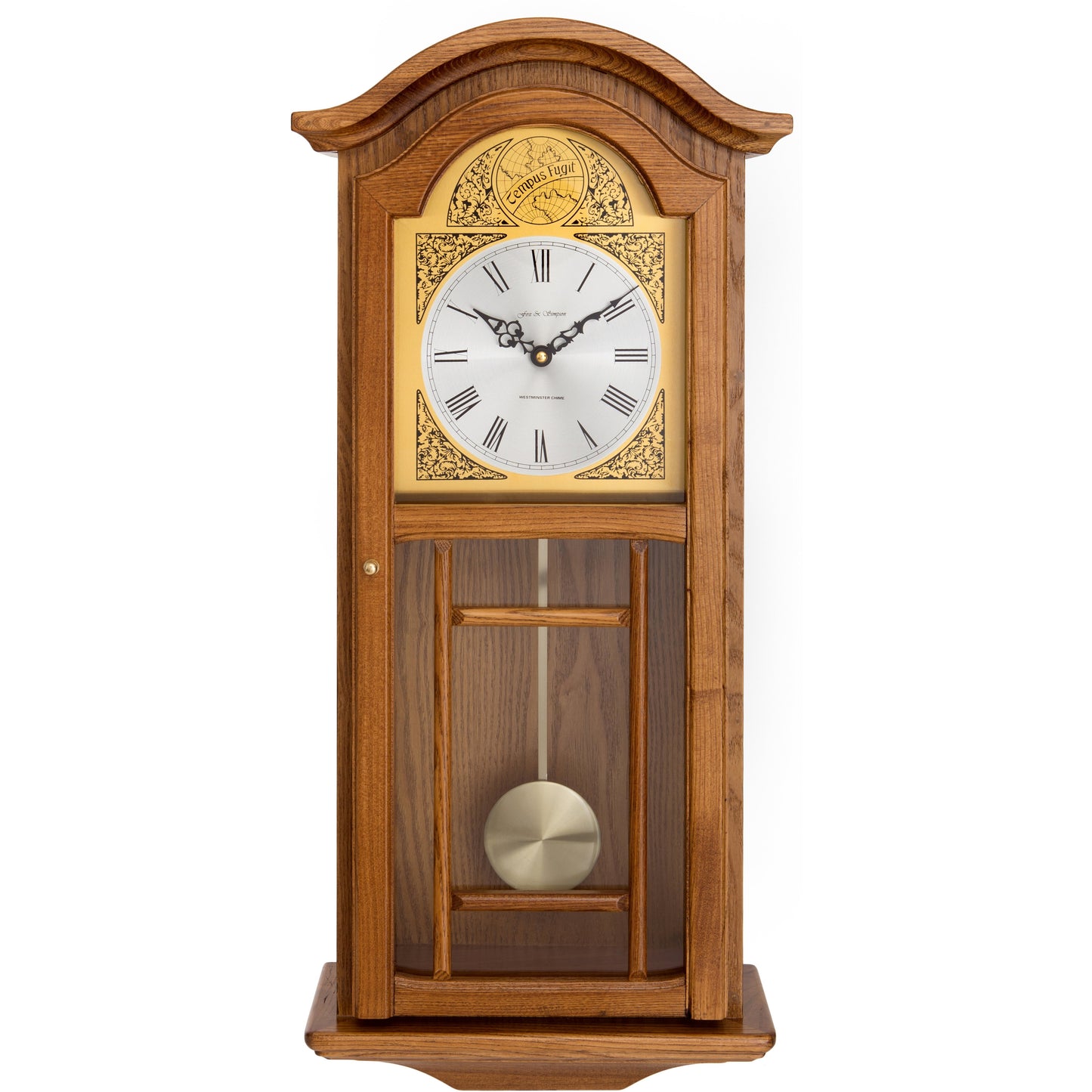 Kempston Oak Pendulum Clock