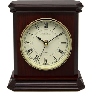 Mahogany Wood Mantel Clock