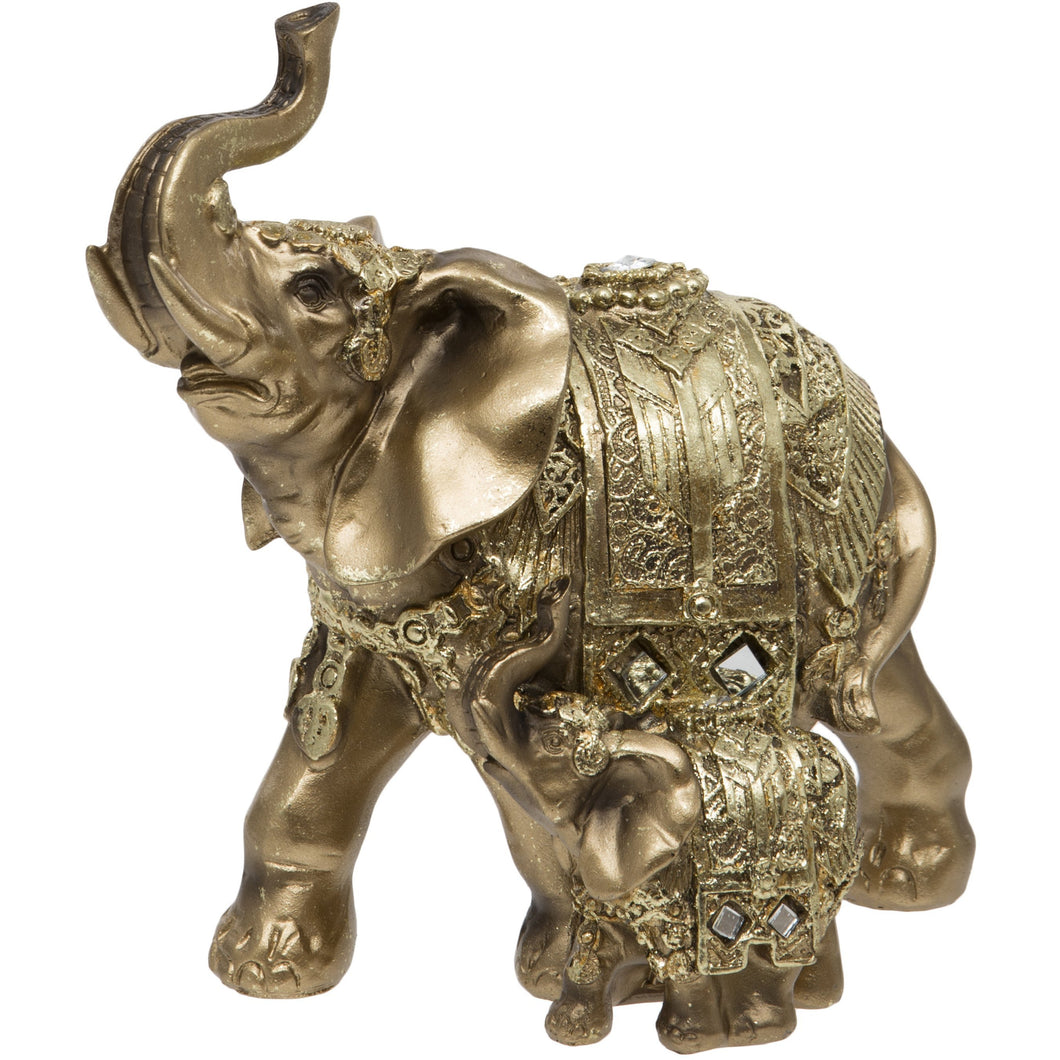 Gold Elephant and Calf