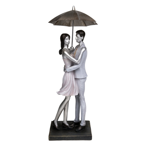 Couple in Loving Embrace with Umbrella