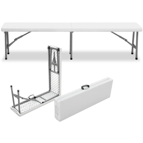 White Foldable Bench - 183 x 43 x 28cm